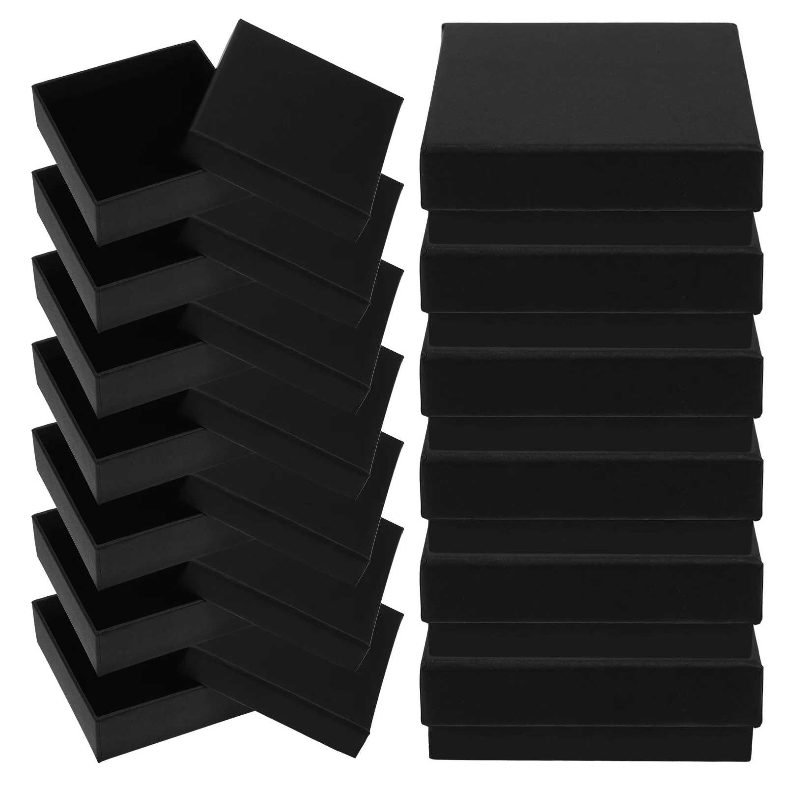 

12pcs 9x9x3cm Jewelry Packaging Small Gift Boxes for Necklaces Earrings Bracelets Bulk Necklace Boxes with Sponge Classic Color