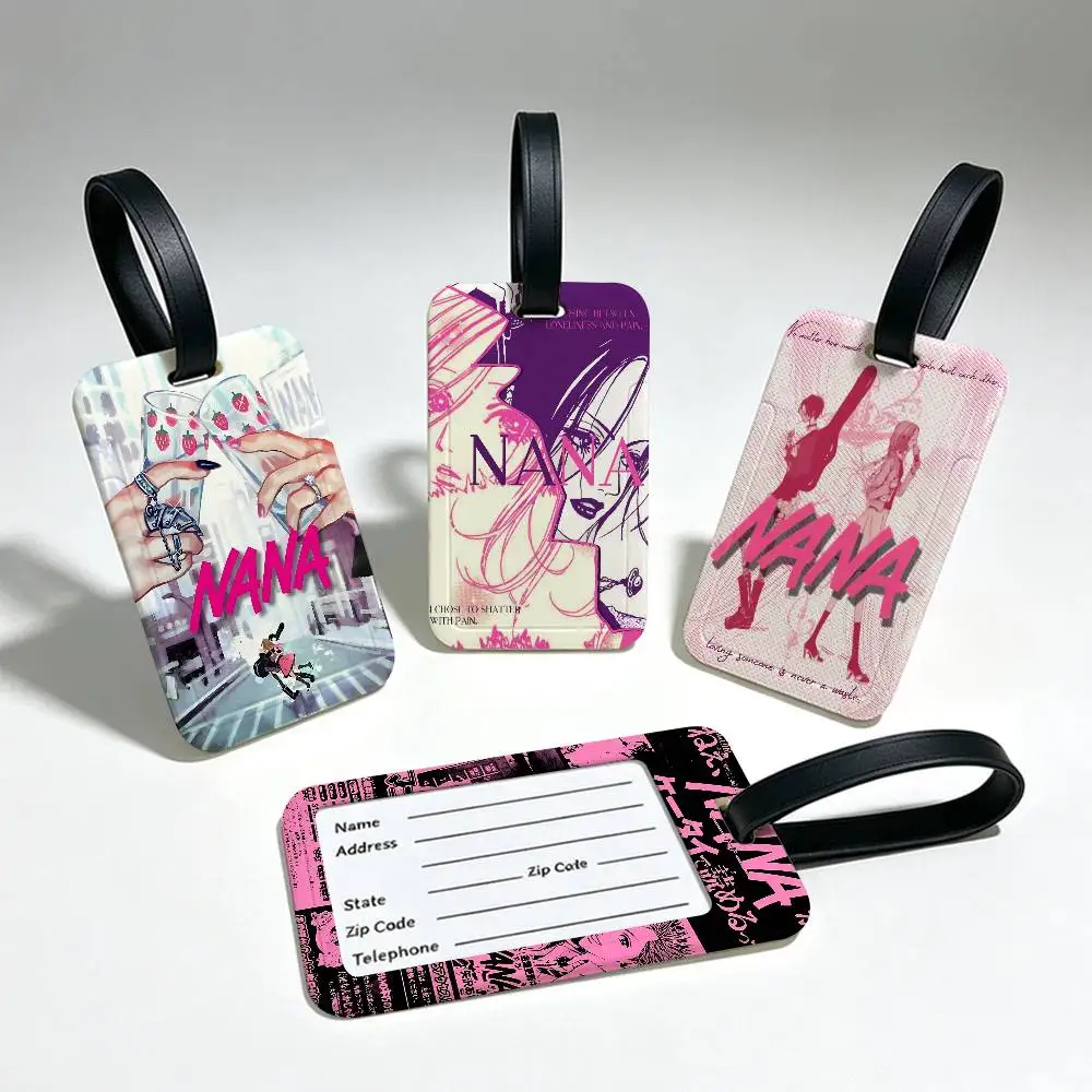 Japanese Classic Anime NANA PVC Baggage Identification Tag Anti lost Information Card Holder Travel Suitcase Name Tag