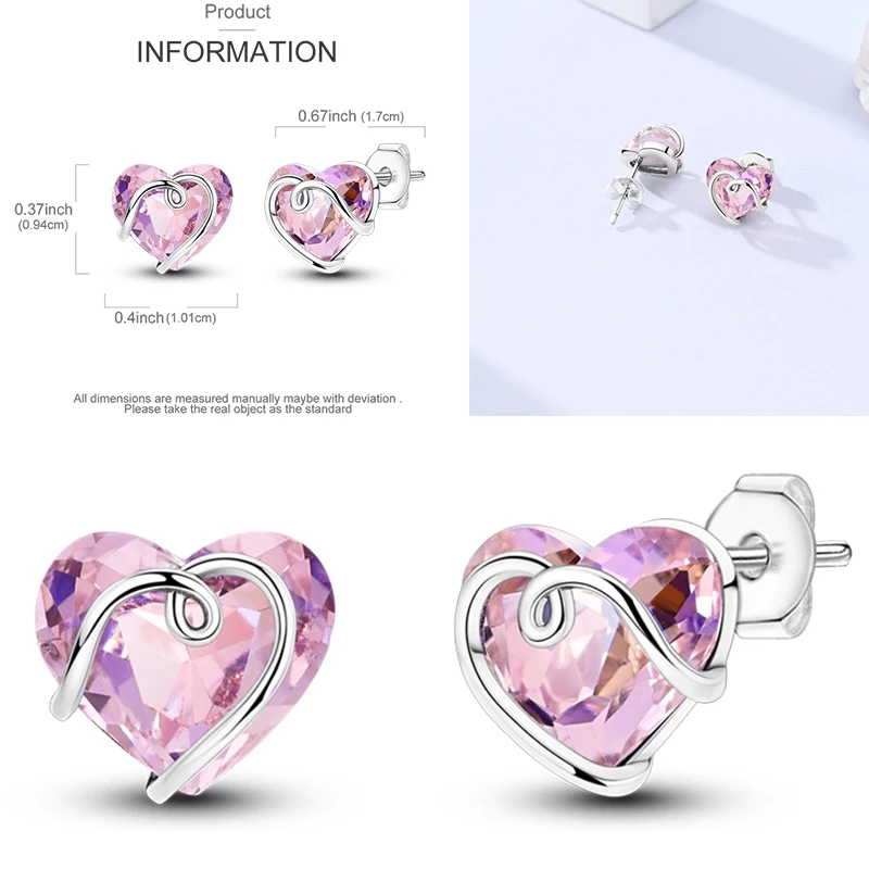 925 Sterling Silber Ohrstecker Kirsche Delfin Avocado Schmetterling Biene Blume Feder Bunter Schmuck Geschenk für Frauen Mädchen – Detail 25