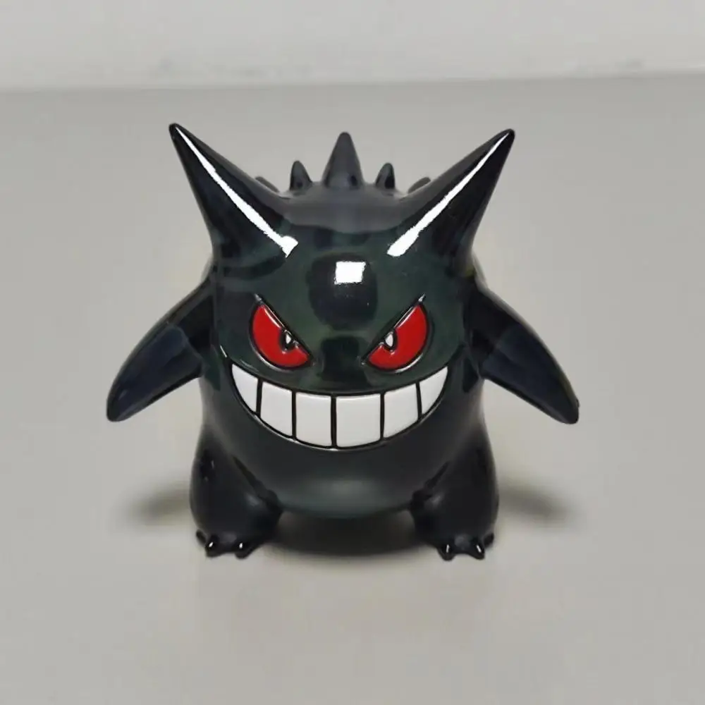 8cm Pokemon Q version transparent Gengar Garage Kit Model desktop Ornament decorate Cartoon Anime periphery a birthday present