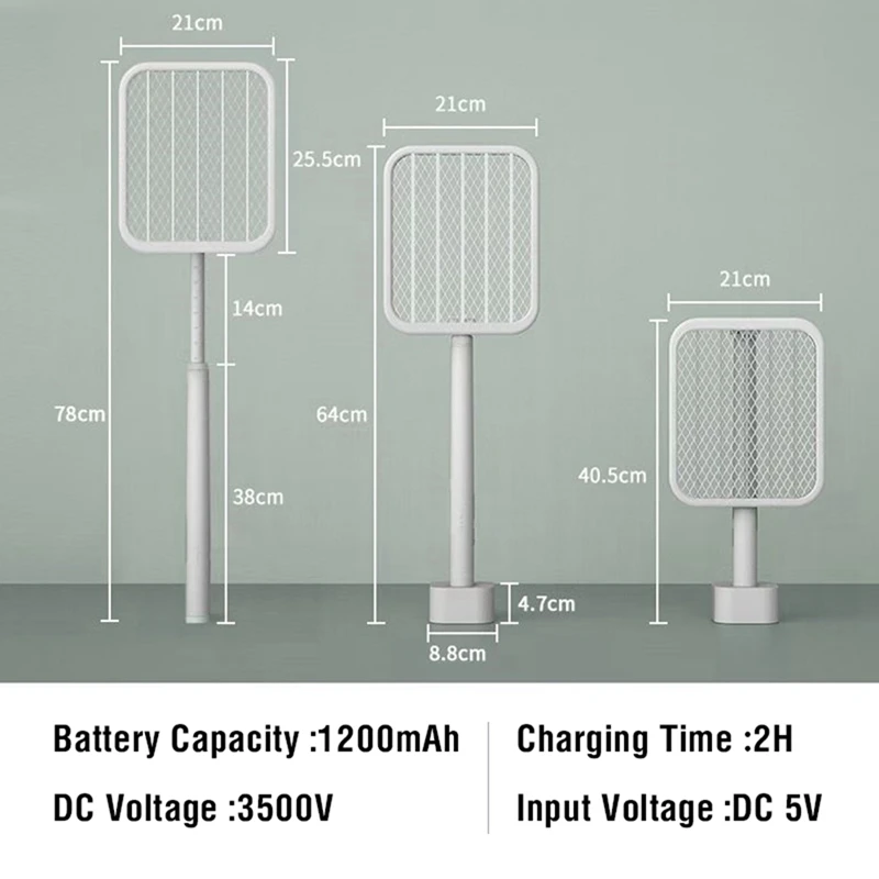 Lo scacciazanzare elettrico pieghevole può respingere le zanzare e scacciamosche batteria retrattile al litio Base di ricarica USB