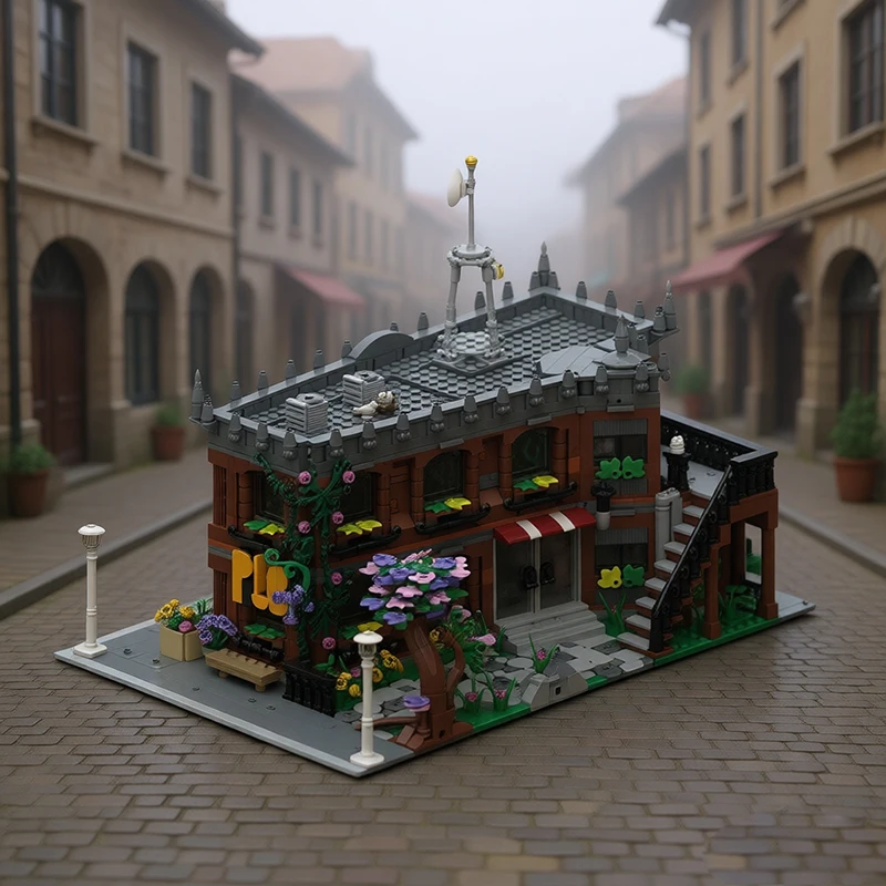 2567 PCS 건설 세트 다운타운 펍 MOC 맞춤형 모듈식 빌딩 블록 창의적인 디자인 간단한 어린이 DIY 장난감 생일 선물