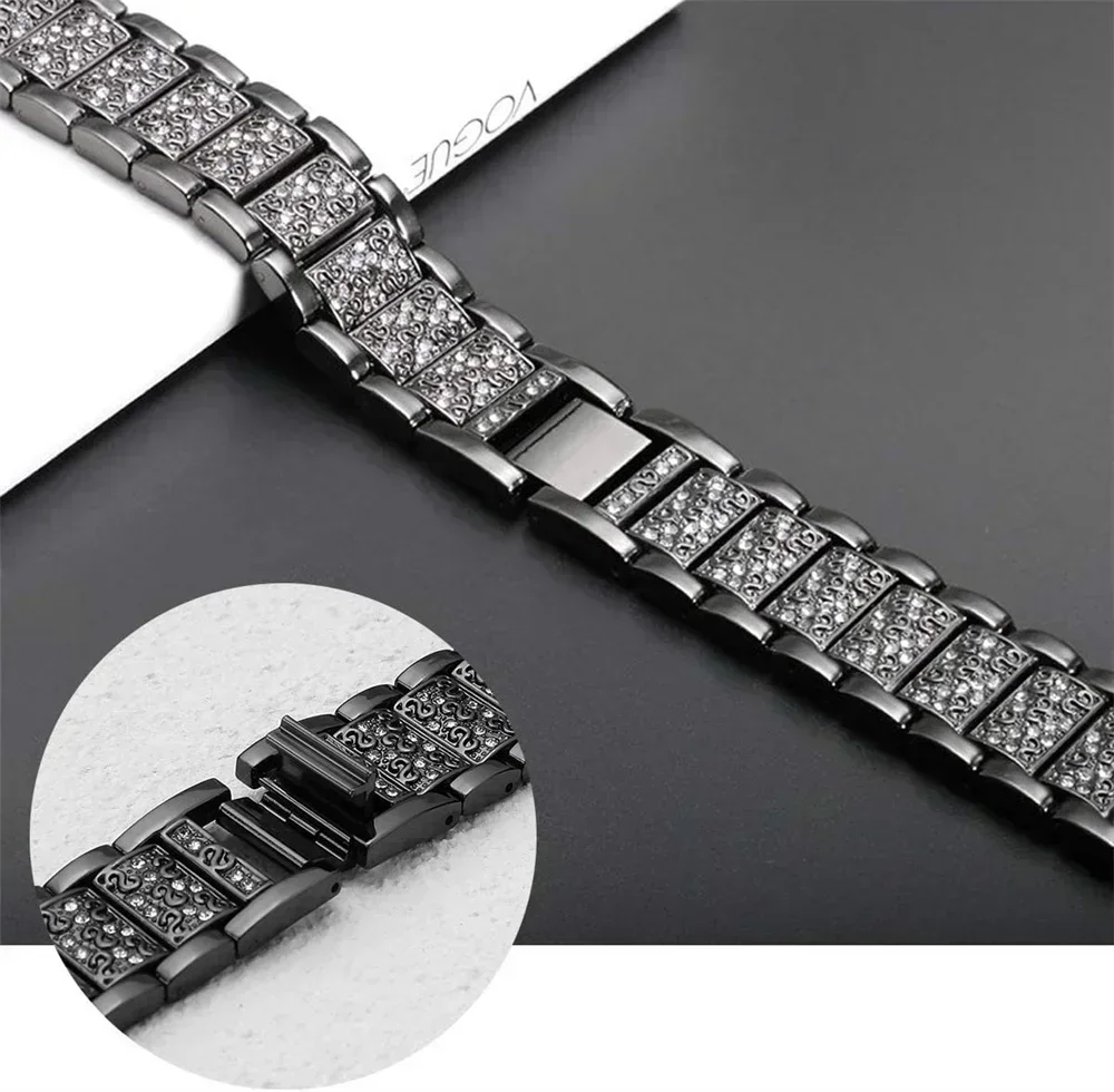 Diamond Bling Strap For Apple Watch Band 49-45-40mm 44-41mm 46-42mm Metal Belt For IWatch Series 10 9 8 7 SE 6 5 Women Bracelet