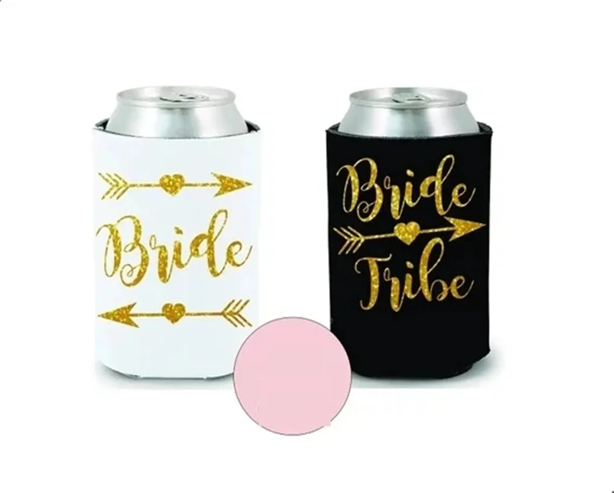 Customize Glitter Wedding Bride Tribe Drink Coolers Bachelorette Survival Kit  Bottle Beer Can Holders Beverage Gifts