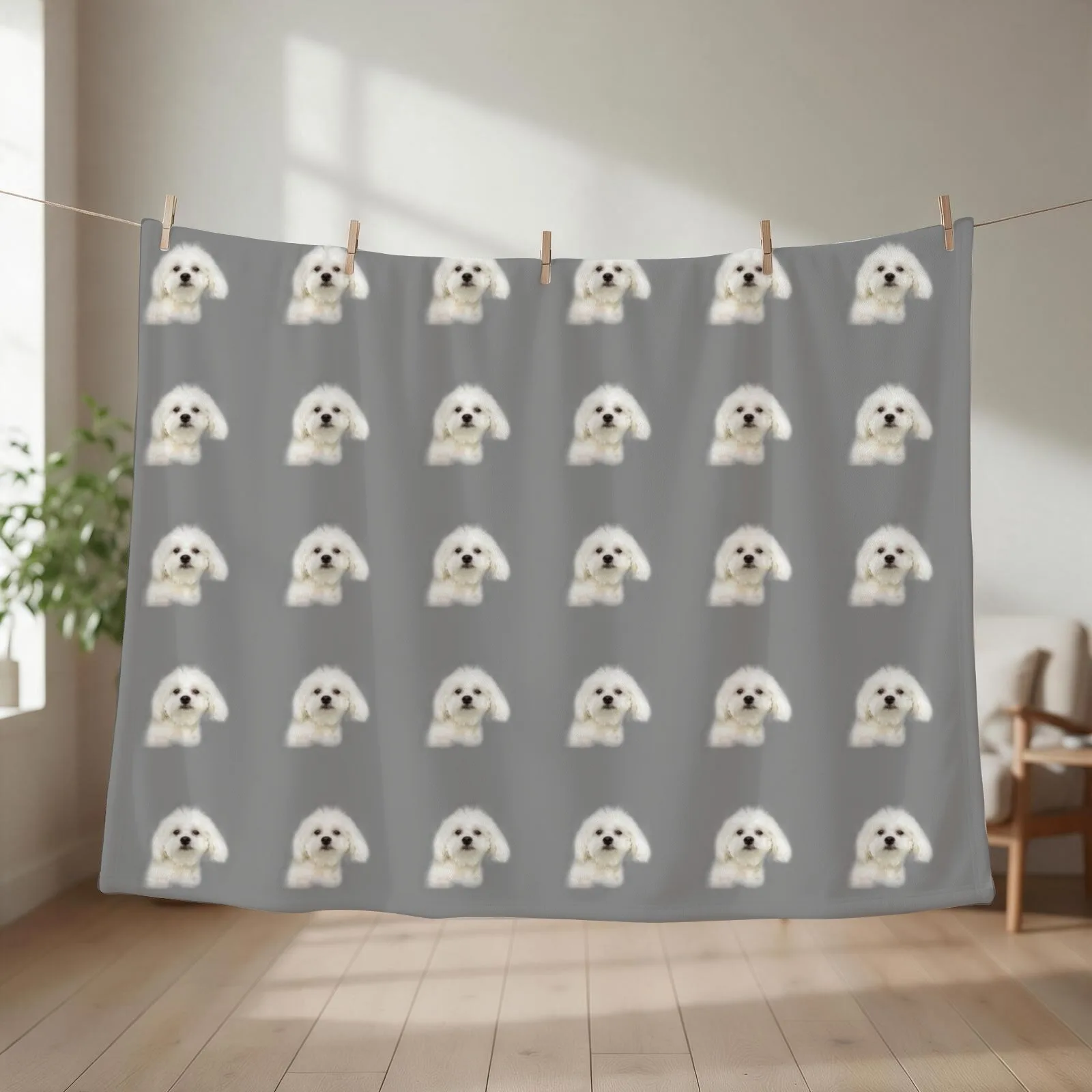 Maltese puppy Throw Blanket