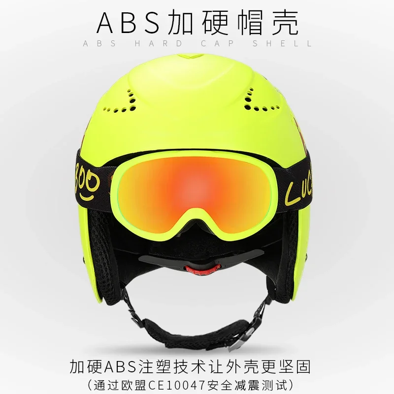 Children's ski helmet snow helmet cute cartoon children girls and boys full helmet single and double board equipment