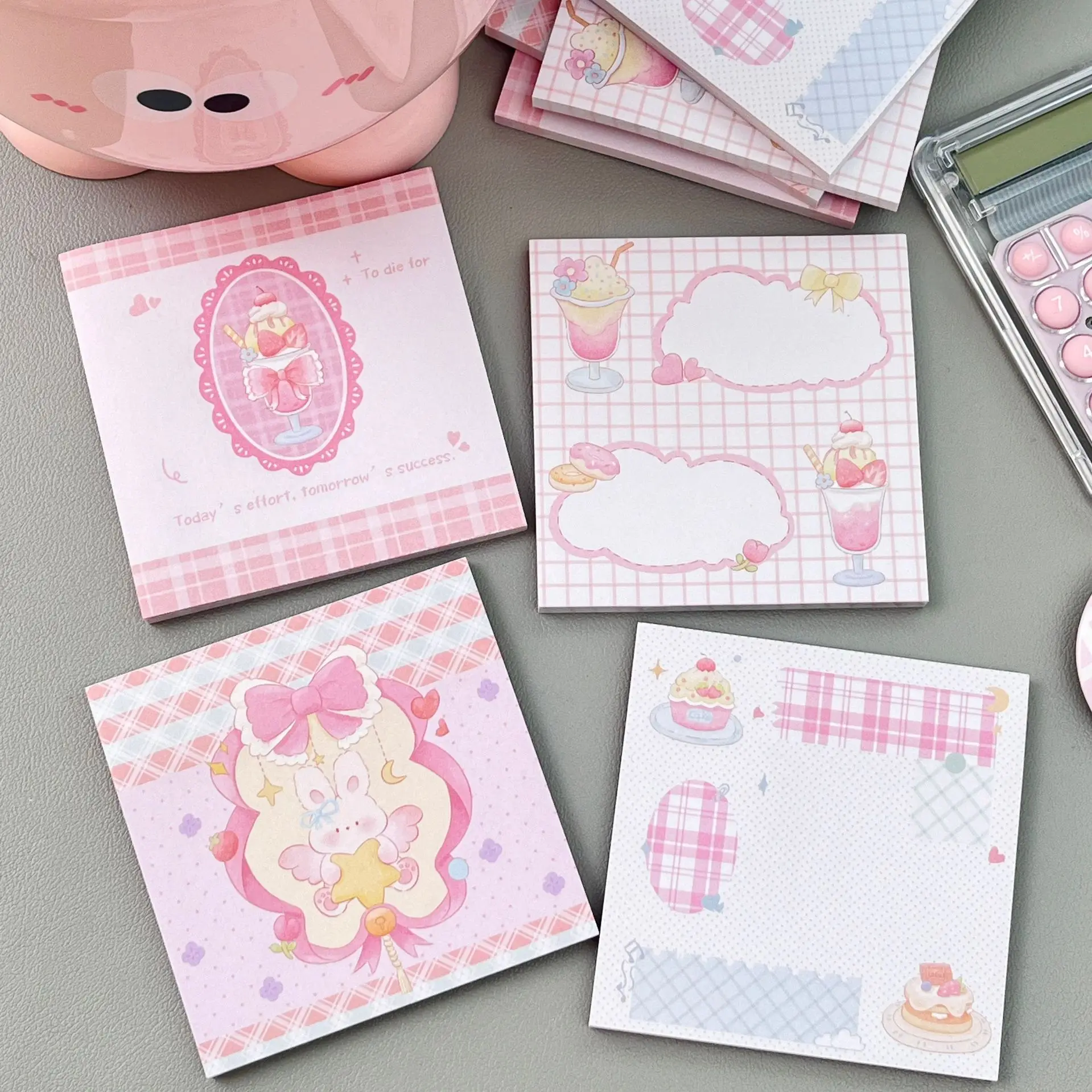 Sweet Food Story  Notes Ins High-value Sticky Notes Korean Girl Heart Sticky Student Message Sticky Notes Stickers Scrapbooking