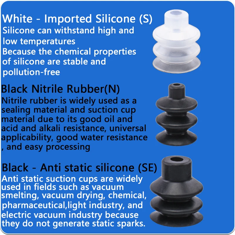 5 PCS CONVUM Type Bellows Suction Round Cup PCG Series PCG-5-N PCG-7-N PCG-10-N PCG-12-N PCG-15-N PCG-18-N PCG-60-N PCG-90-N - Image 5