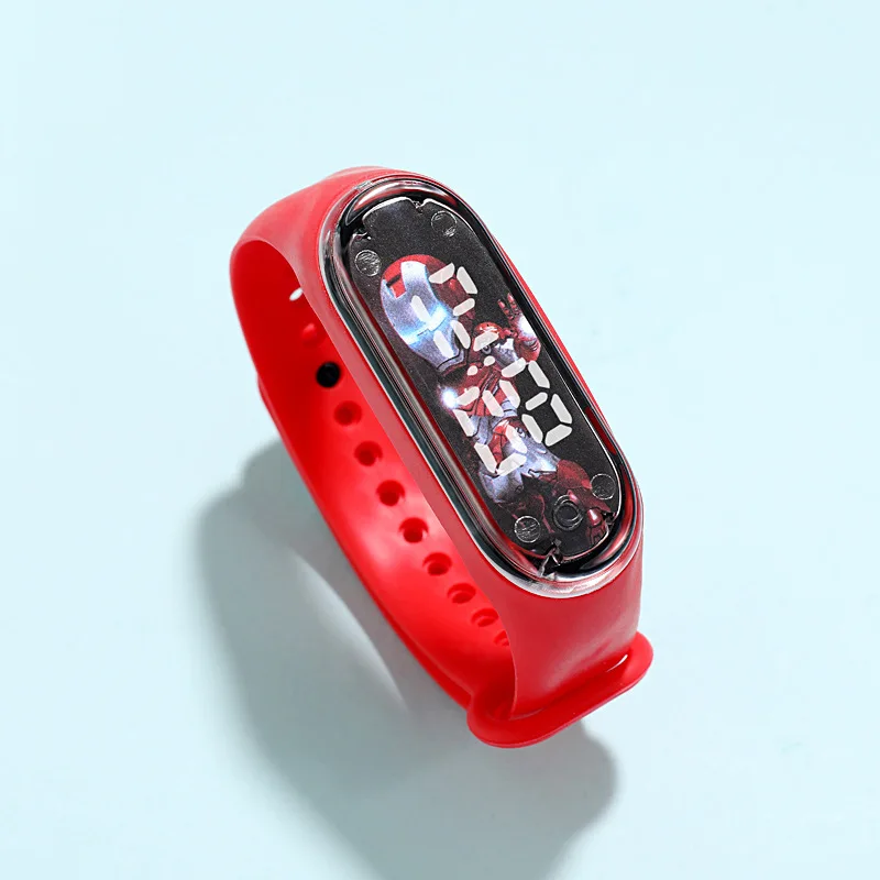 Disney SpiderMan Children's Watch Luminous Bracelet Watch Touch Xiaomi Children's Sports waterproof LED Watch Birthday Gifts