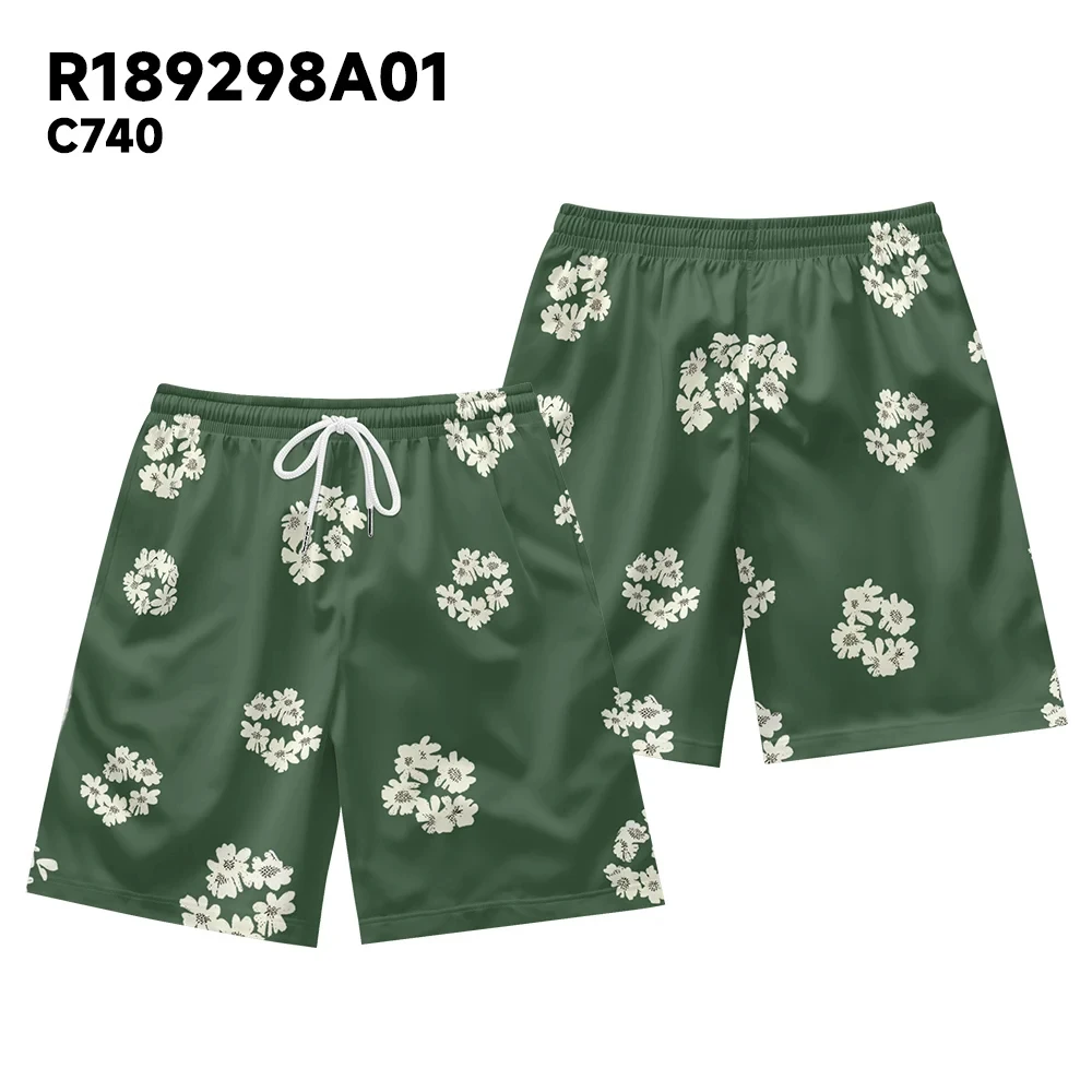 Summer Men Women Floral Beach Shorts Kids 3D Print Vintage Beach Short Pants Children Fashion Clothing Casual Hawaii Streetwear