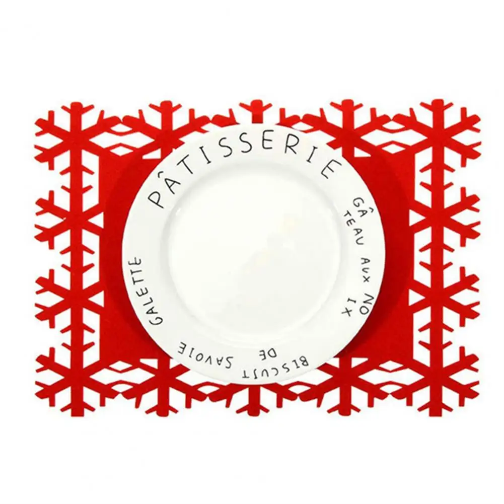 Unique Cup Coaster Lightweight Hollow Out Long Lasting Christmas Placemat Multipurpose