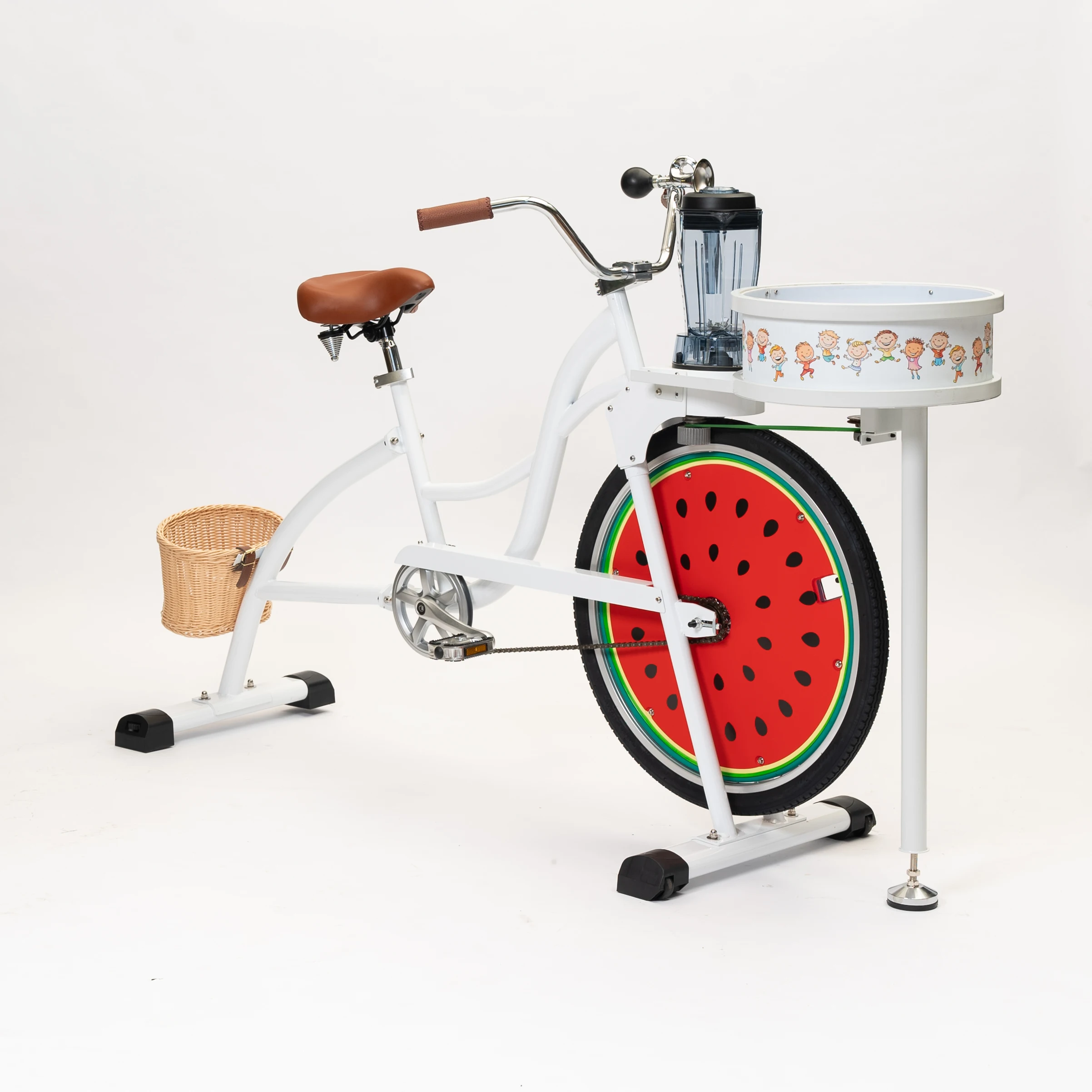 ATV&UTVEXI Multifunctional Single Speed Bike with Spinning Art Juicer Blender Aluminum Alloy Ordinary Beach Cruiser
