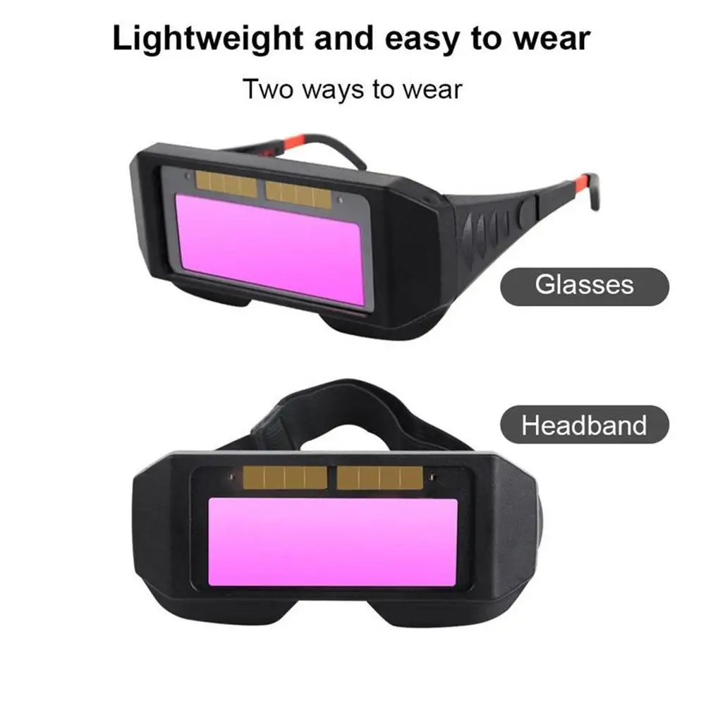 Gafas de soldadura con atenuación automática, cambio de luz, oscurecimiento automático, gafas antiojos para máscaras de soldadura, accesorios para