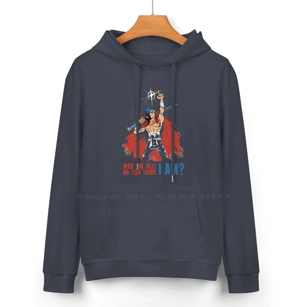 Kamina!! Pure Cotton Hoodie Sweater 24 Colors Kamina Tengen Toppa Gurren Lagann Laggan Anime Manga 100% Cotton Hooded