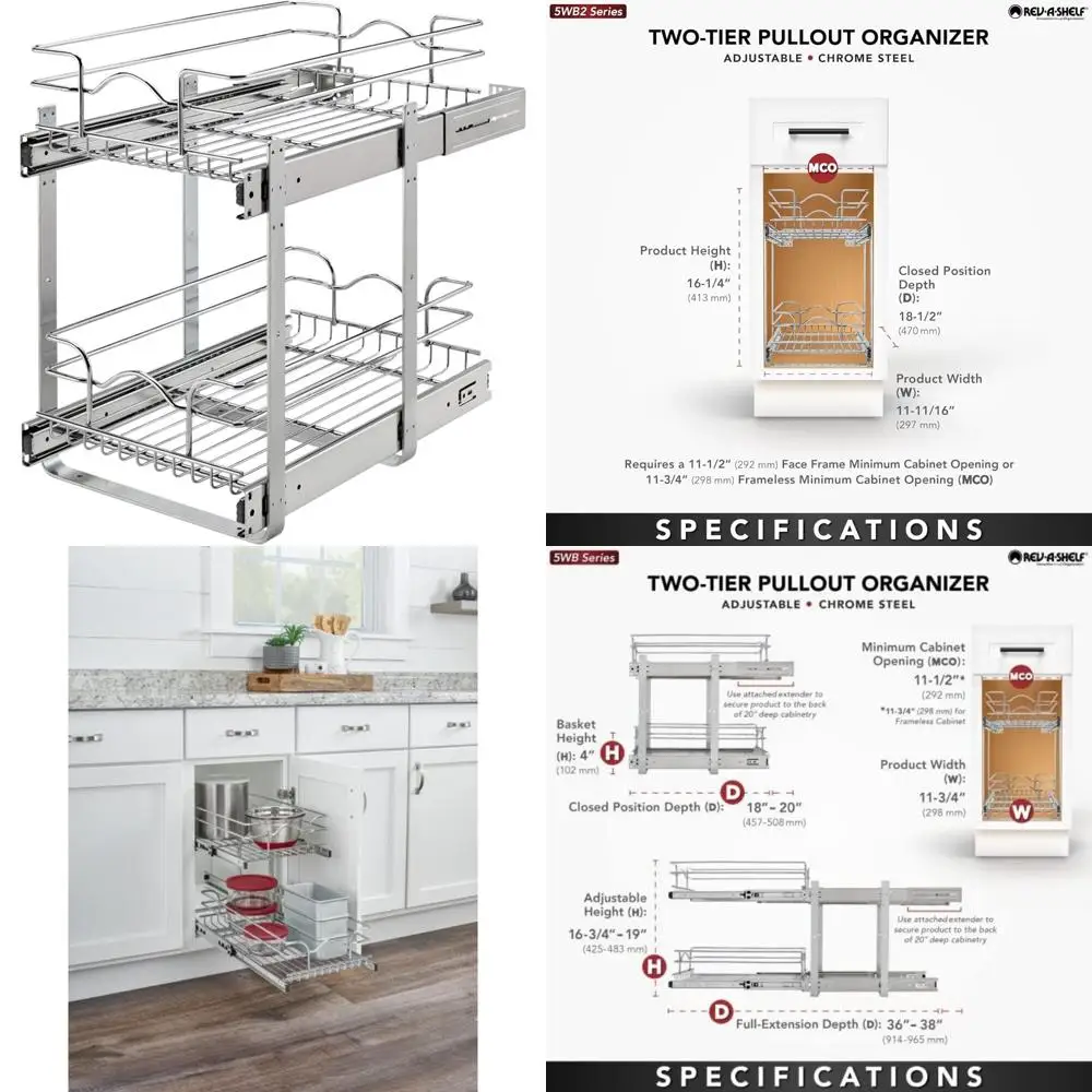 

Кухонный шкаф, выдвижная полка, органайзер, ящик для хранения, корзина для кладовой, выдвижная в вариантах размеров 12x18