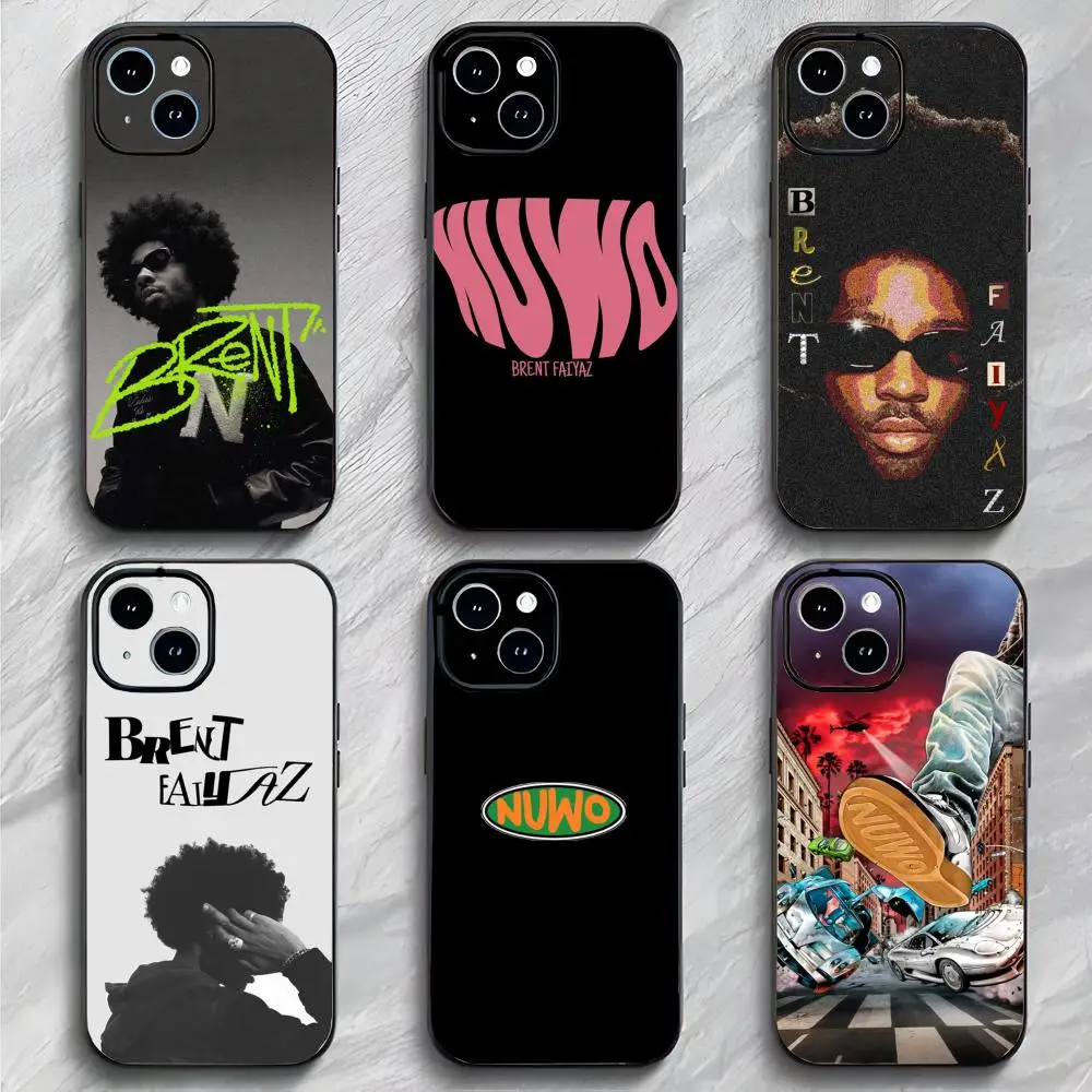 Funda para Teléfono del Cantante B-Brent F-Faiyaz, Negra Mate, Delgada, Anticolisión, para iPhone 17 16 15 14 ProMax