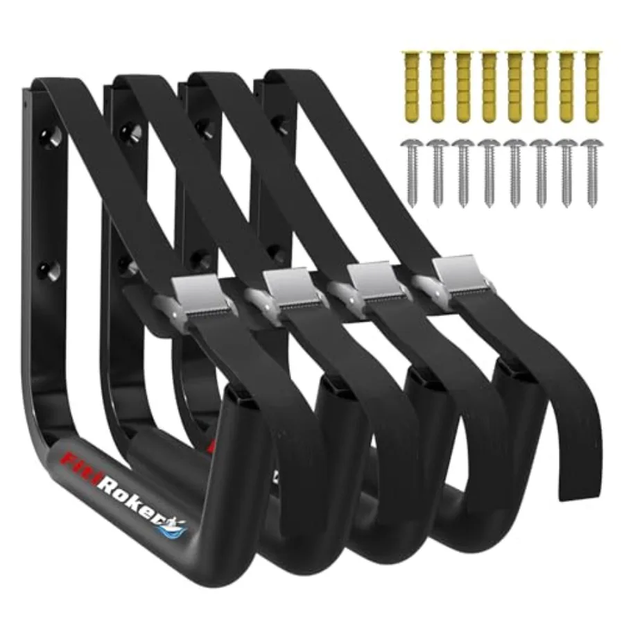 

Kayak Storage Rack 100LB Heavy Duty Kayak Wall Mount with Foam Padding and Straps Kayak Rack for Garage Wall Mounted Storage Ho
