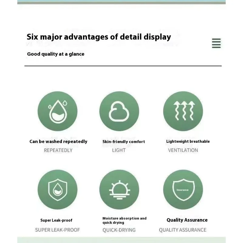 Washable Leakproof Cotton Incontinence Pads for Adults Women Elderly Breathable Reusable Underwear Liners Extra Long 36cm Inch