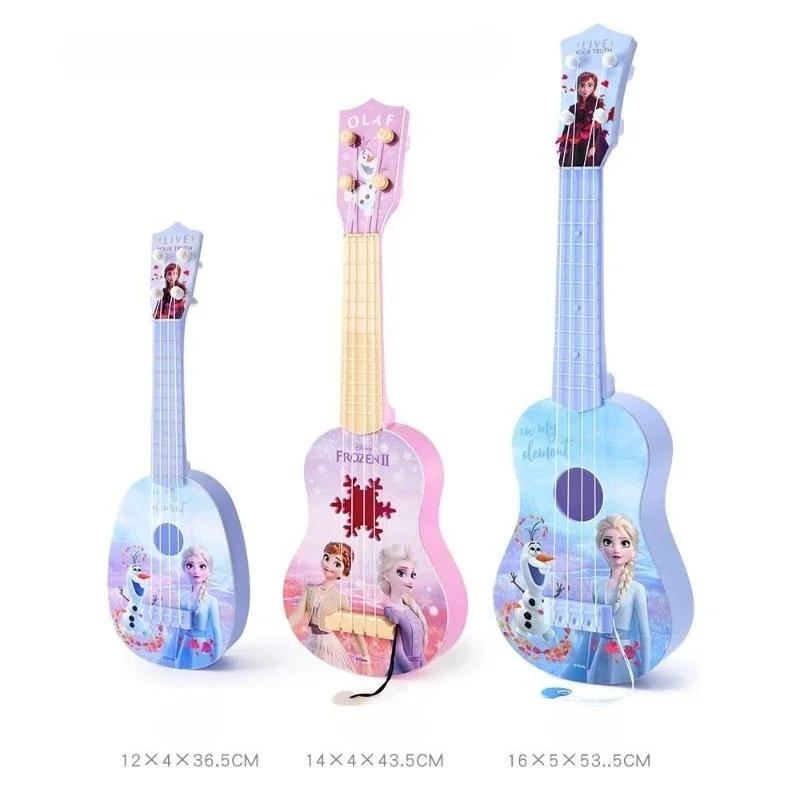 Frozen Elsa anime peripheral cartoon cute print children's beginner guitar toy high-looking ukulele toy holiday gift wholesale