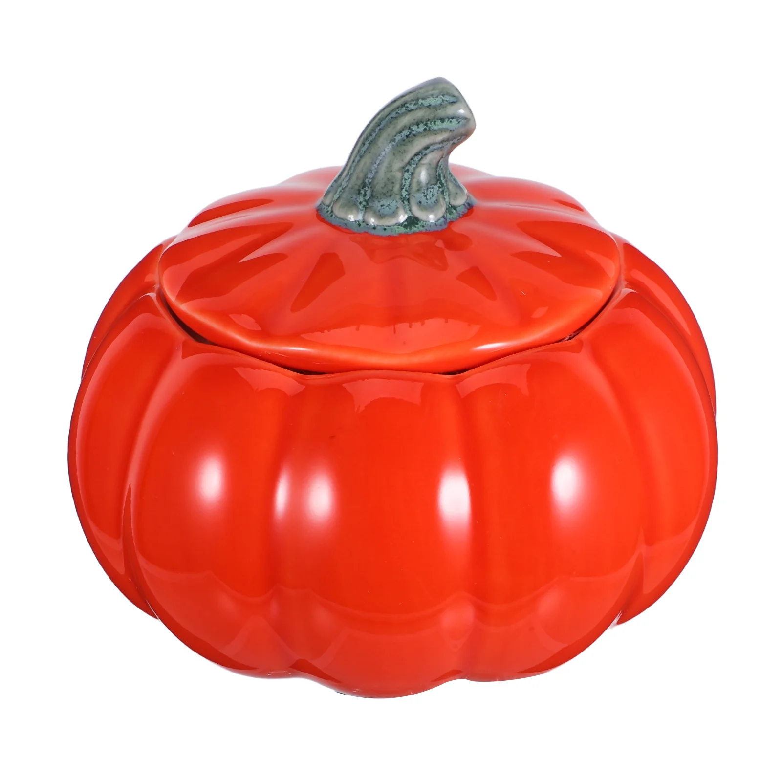 

Ceramic Pumpkin Shaped Bowl With Lid Heat Retaining Food Container For Soup Dessert Salads Fruits Yogurt Kitchen Gadget