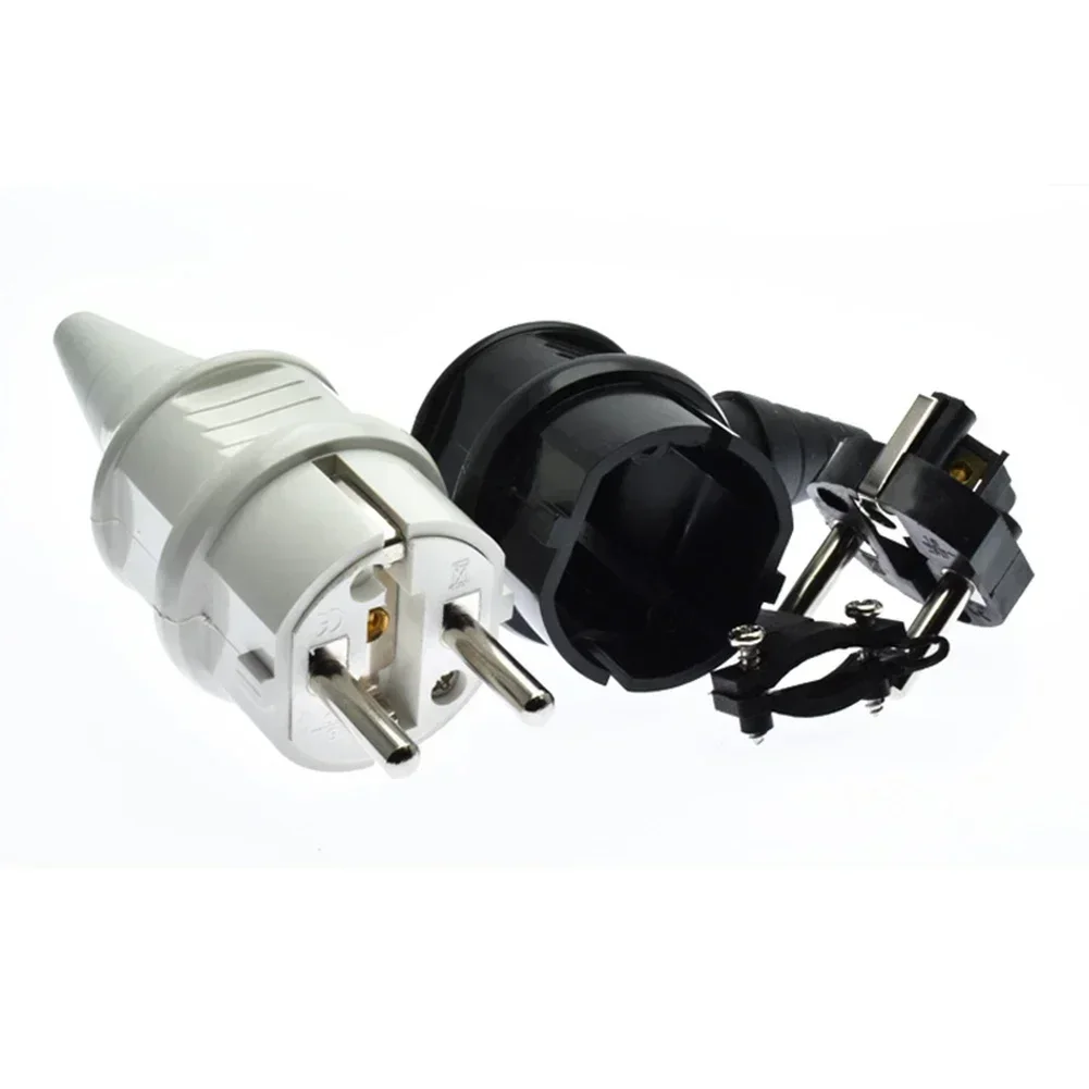 Acoplamiento de Goma de contacto protector para exteriores, enchufe europeo impermeable con protección de Kink, suministros de equipo eléctrico, 250V (16A)