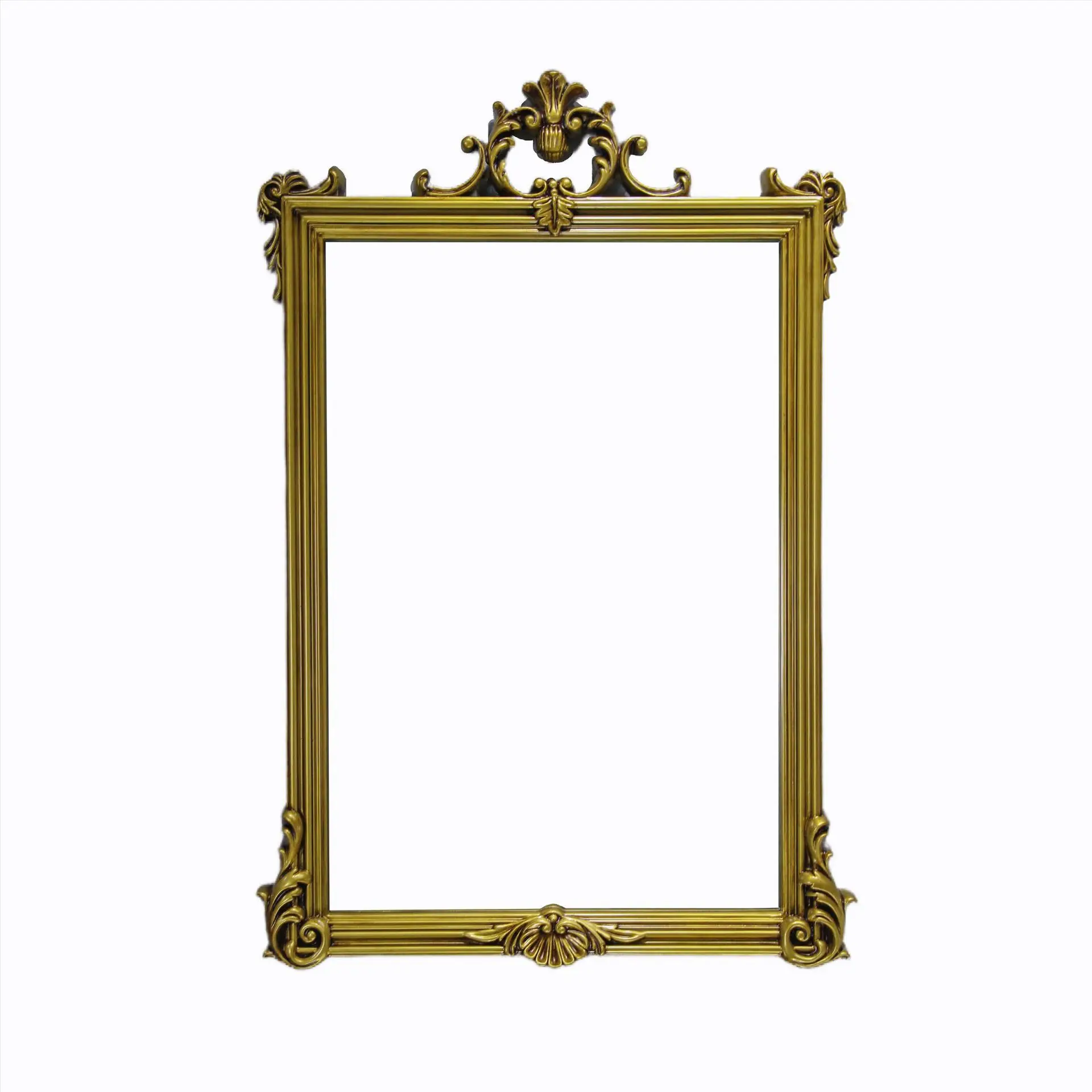 

Retro hollow carving, bathroom mirror, wall-mounted art photo frame decorative mirror