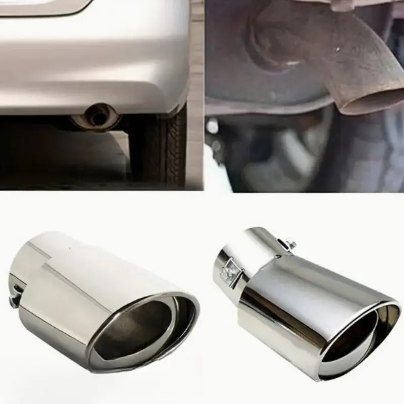 Car Accessories Automobile Exhaust Pipe Sleeve Tail Throat Muffler Tip Gold Silencing Stainless Steel Modified Exhaust Pipe