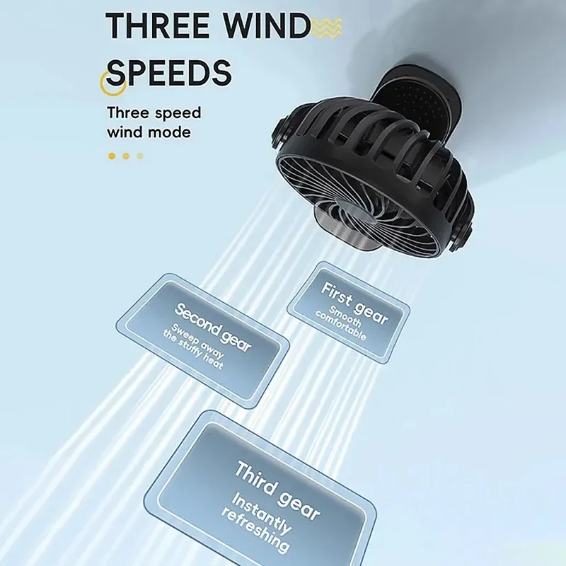 充電式ポータブル扇風機 720 °   回転吊り下げクリップファンナイトライトエアクーラー屋外キャンプ小型ファンventilador