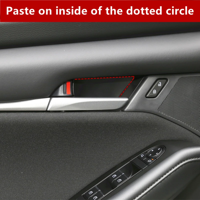 Auto Parts Alcant-a Interior Door Handles Built-in Decorative Modification Car Accessories For Mazda 3 Axela Bp 2019 2020 2021