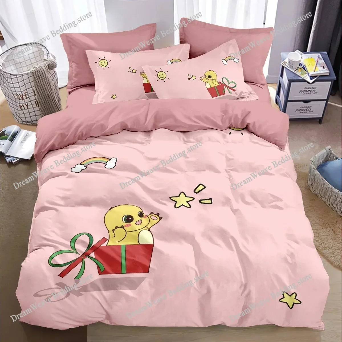 

Exquisite 3D NAILONG Wallpaper Cute Cartoon Digital Printing Bedding Set Duvet Cover Comforter Bed Youth Kids Girls Gift741