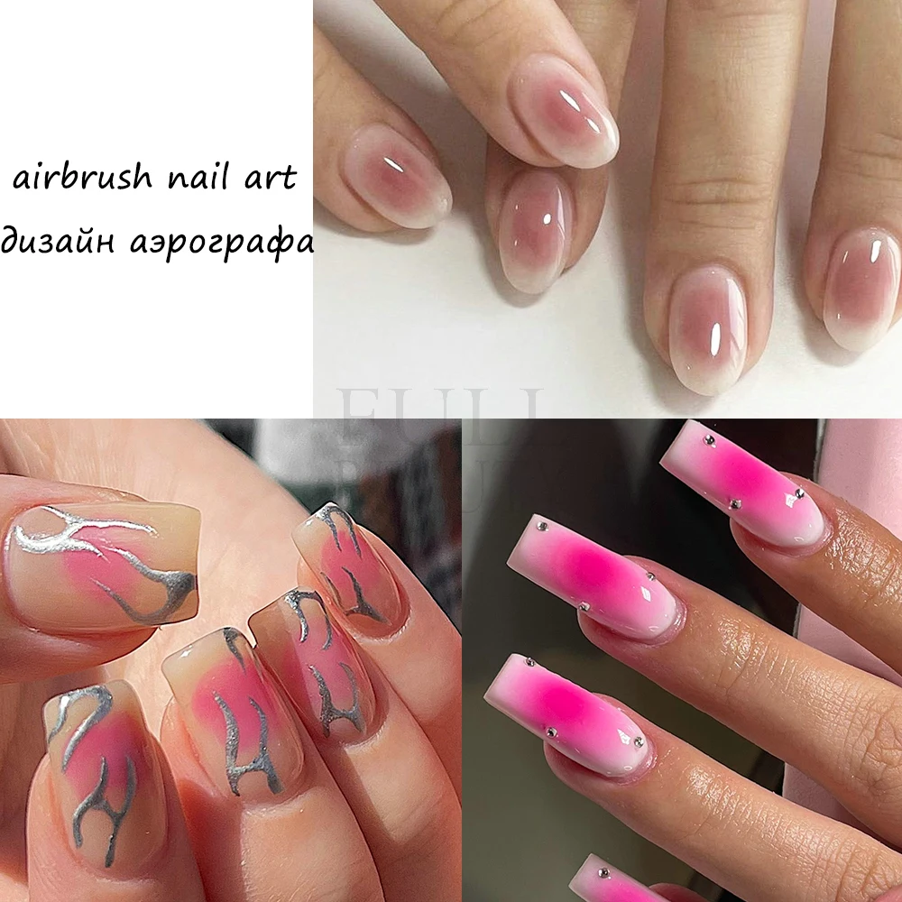 Airbrush Nail Art Stickers Love Heart Stars Sliders For Nail Cool Tribal Pattern Decal Flame Summer Decoration Tatto GLSTZ-CS138