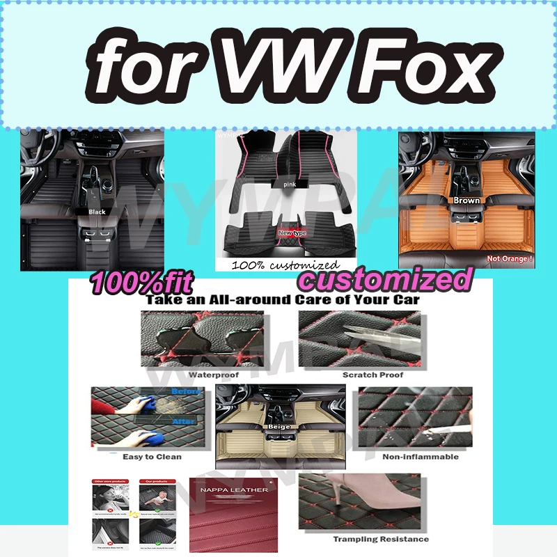 

LUXURY Custom Fit Automotive Car Floor Mats For VW Fox 2004 2005 2006 2007 2008 2009 2010 2011