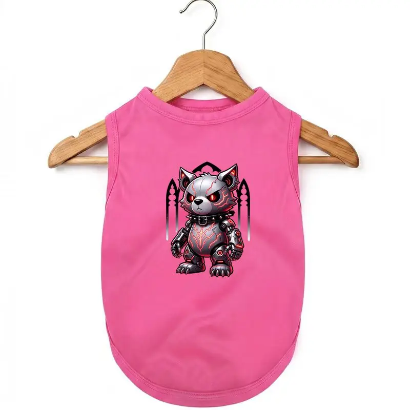

Cyberpunk Pet Vest Summer Breathable Quick Dry Dog Cat Trendy Mech Bear Sleeveless T-Shirt