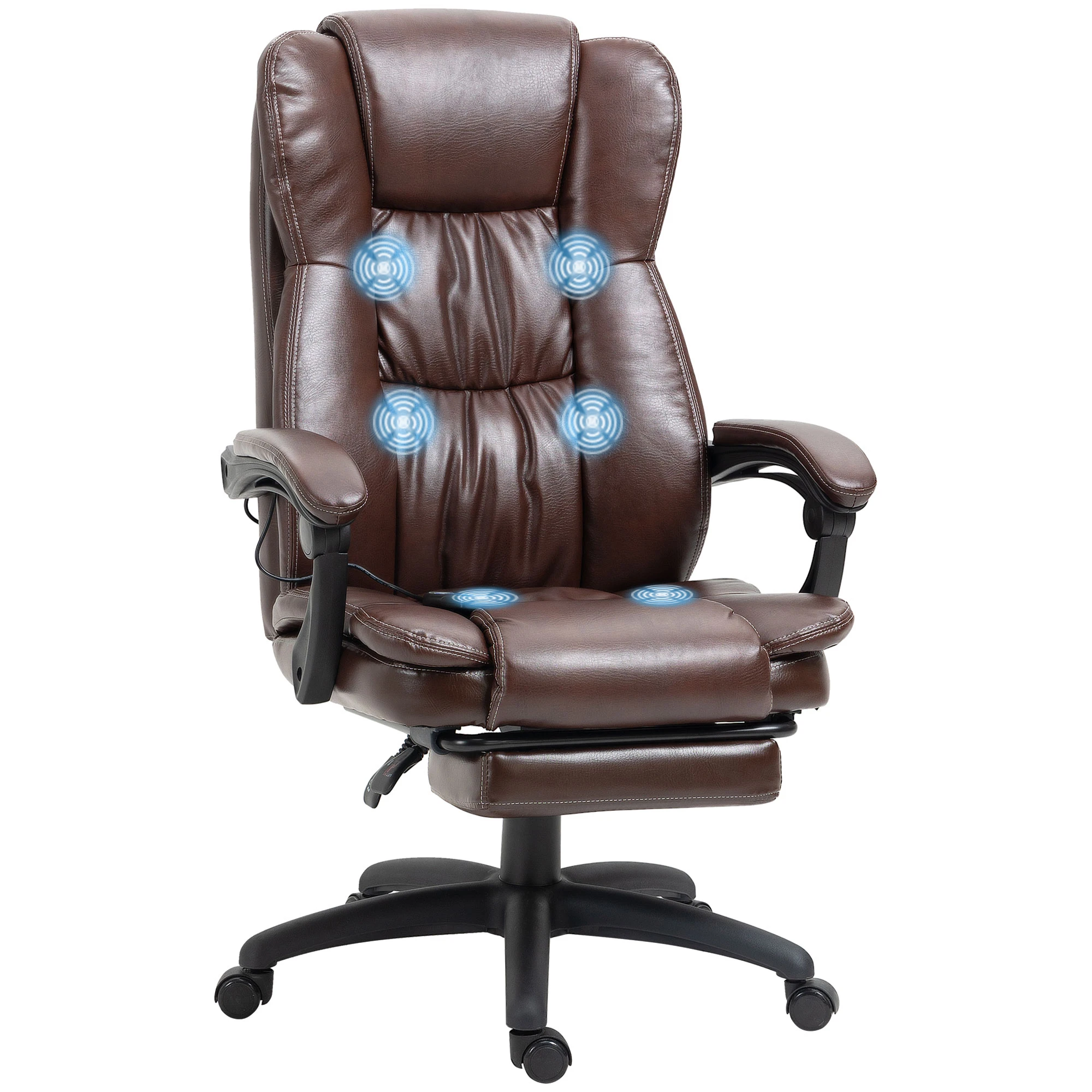 Vinsetto Silla de Oficina Giratoria con Altura Ajustable Masaje y Control Remoto