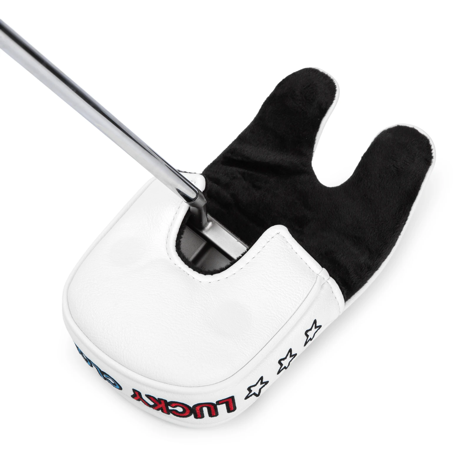 Penutup kepala Mallet Golf untuk DF3 Mallet penutup Putter dengan penutup magnetik desain semanggi keberuntungan gaya AS