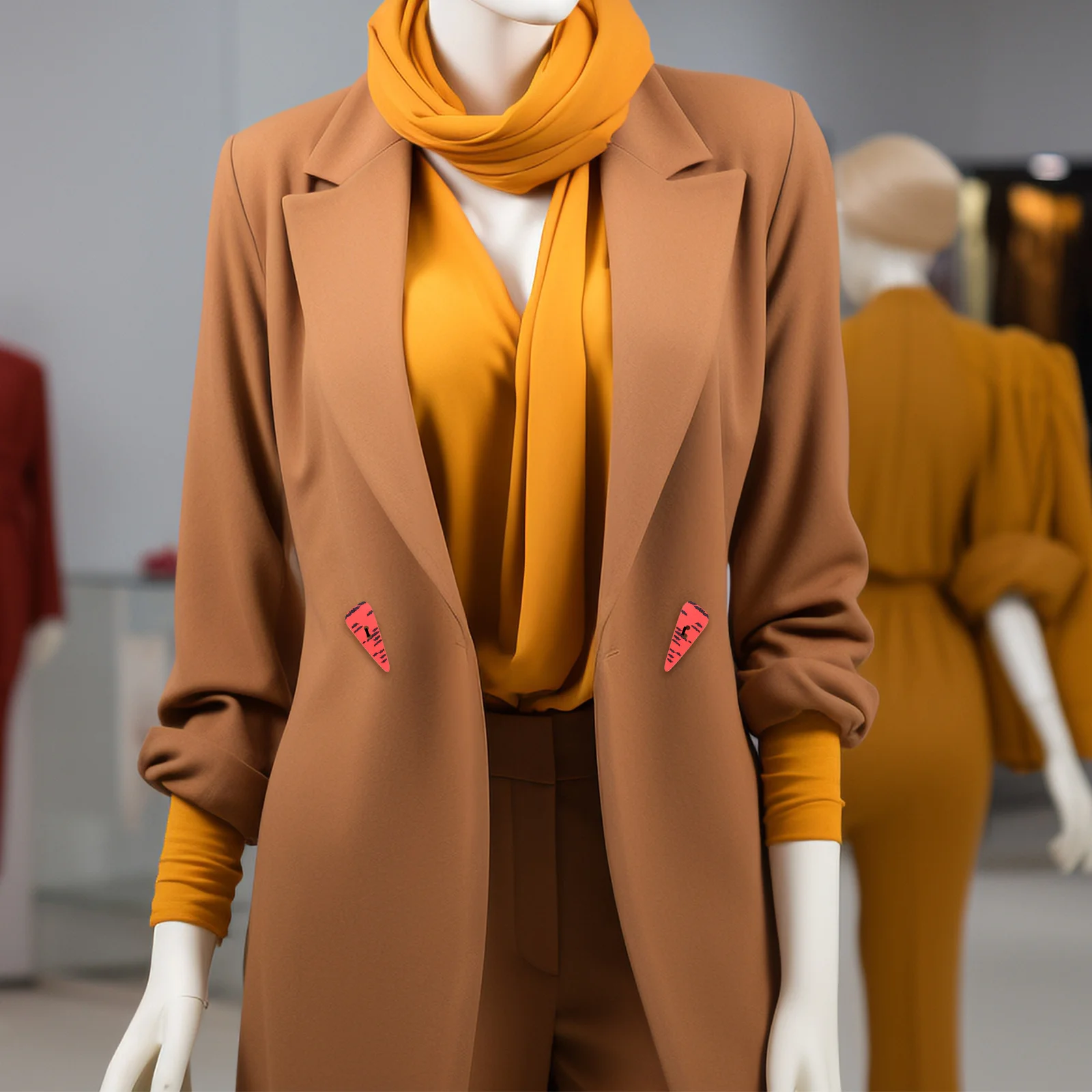 

200Pcs Carrot Style Clothing Buttons Wooden Sewing Buttons Multipurpose DIY Decorative Craft Supplies Wooden Coat Button