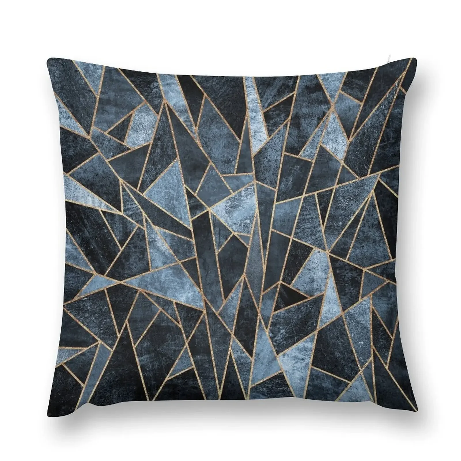 Shattered Soft Dark Blue Throw Pillow Pillowcase Cushion christmas pillowcases pillow