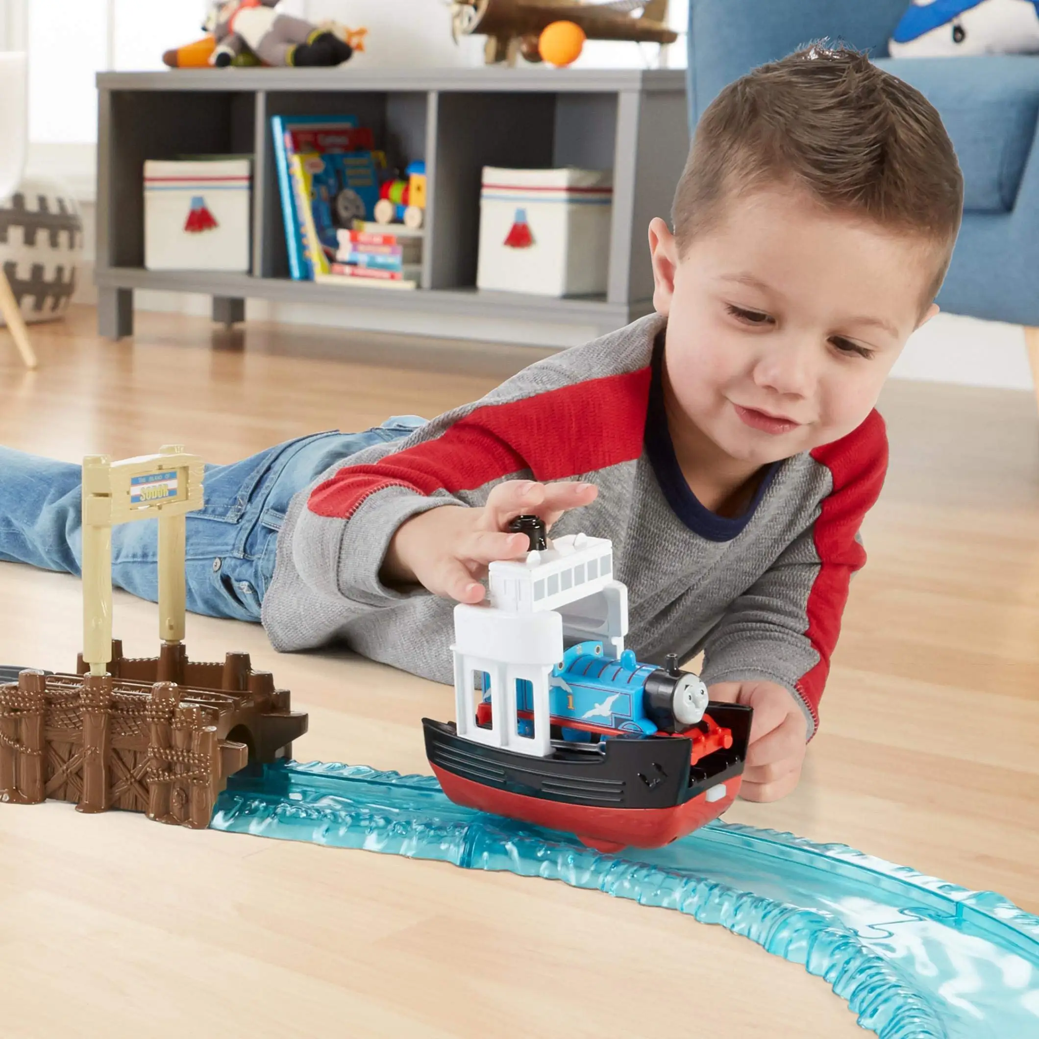 Thomas & Friends Track Master Series Boat & Sea Set Assembled Track Electric Train Toy Set Educational Boy Toys Birthday Gifts