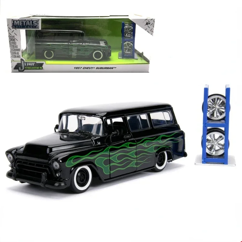 1:24 1957 CHEVY SUBURBAN Vintage Model Diecasts Car Metal Chevrolet Alloy Model Car For Kids Gift Collection J159