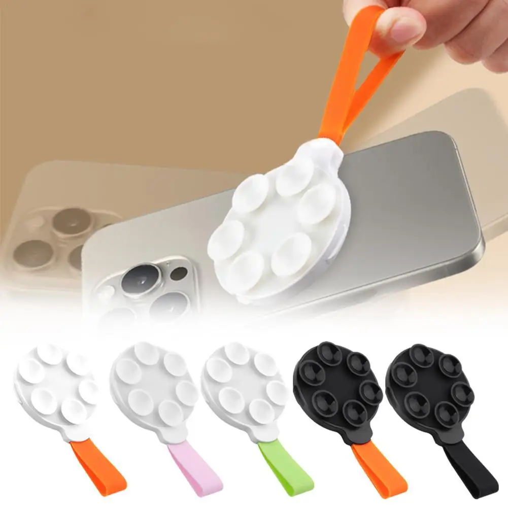 Silicone Sucker Type Strong Magnetic Mobile Phone Stand Small Portable Silicone Suction Cup Bracket Phone Accessories