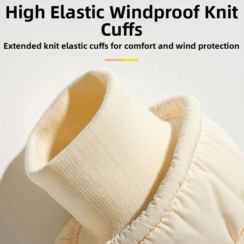 Oxford Cloth Thickened Gloves Coral Fleece Soft Ski Anti-cold Mittens Warmer Anti-splash Water Unisex Windproof Gloves Winter