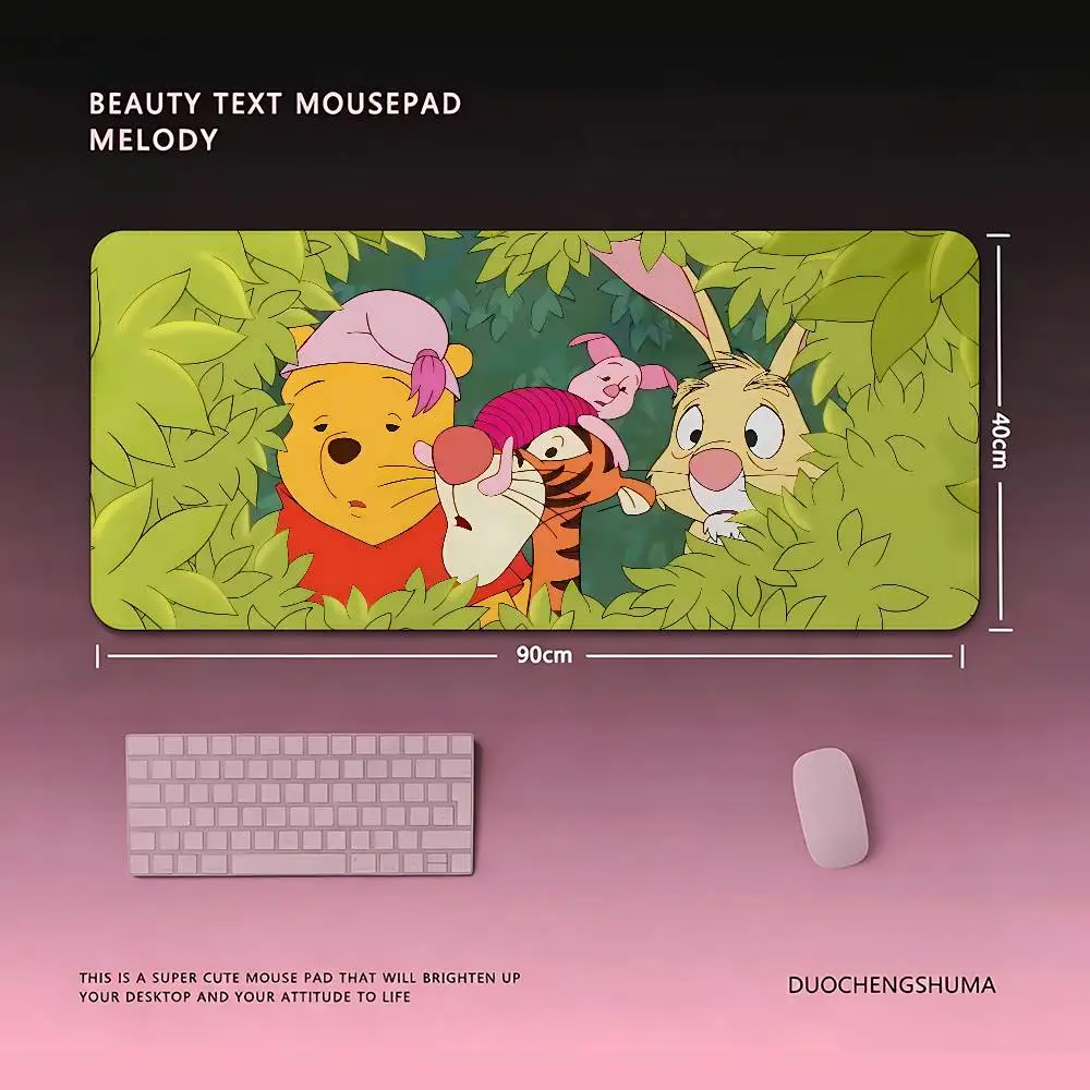 Cute Cartoon-W-wInnie The Pooh-S Kawaii Mouse Pad Computer Mat Deskpad Laptop Keyboard Mat Office Large Landscape Mousepad