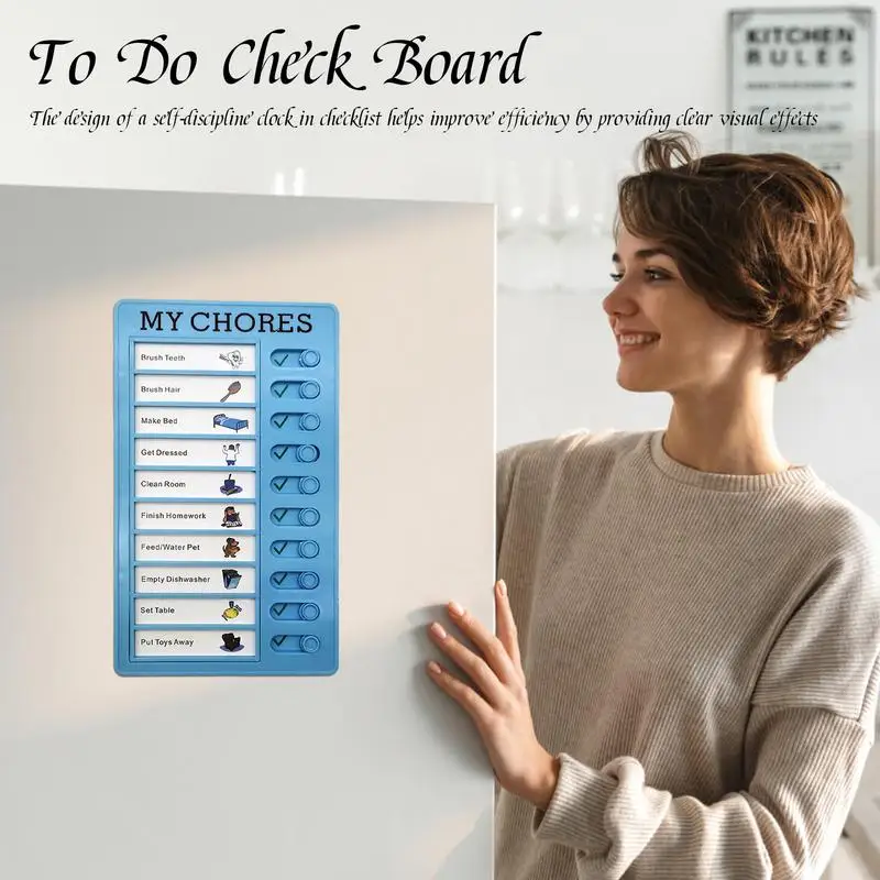 Chore Chart Chores Checklist Task Board Daily Chore Chart With Replacement Cardboard For Kids RV Daily Routine Refrigerator