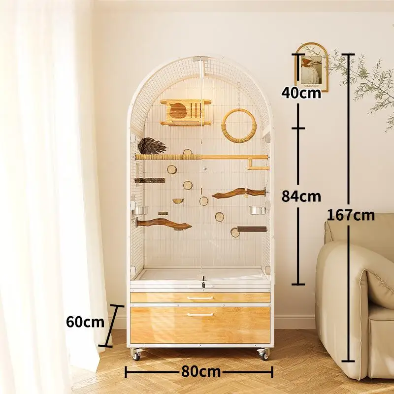 

Панорамная брызгозащищенная клетка для птиц, клетка для попугая, космическая арка, роскошная птичья вилла, большая домашняя экологическая клетка для птиц, птичье гнездо
