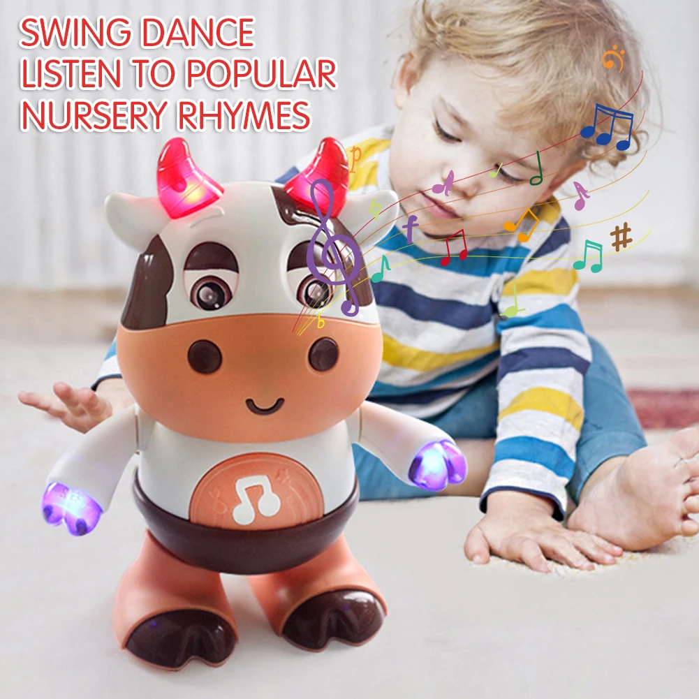 Jouet mignon de phtalvache musical pour enfants et adultes, jouet d'animal électrique AdTosElectric