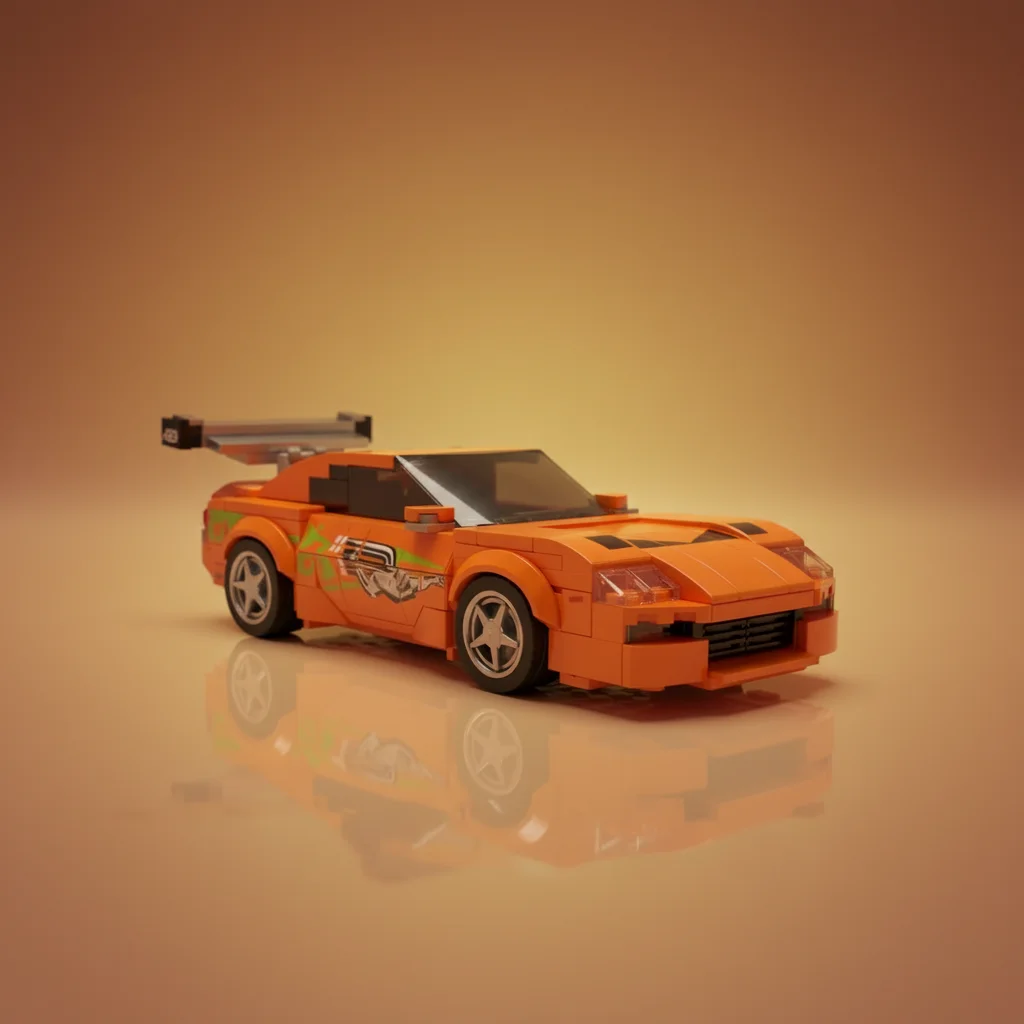 

379 шт. MOC Brian O'Connor классические гоночные строительные блоки, четырехцветная серия, сборная модель игрушки, кирпич, детский подарок на день рождения