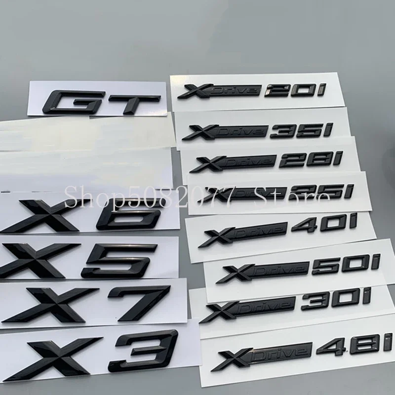 XDrive 20i 25i 28i 30i 35i 40i 48i 50i 20d 28d 30d 35d 40d 48d 50d for X3 X4 X5 X6 X7 ABS Car Fender Emblem Badge Trunk Sticker