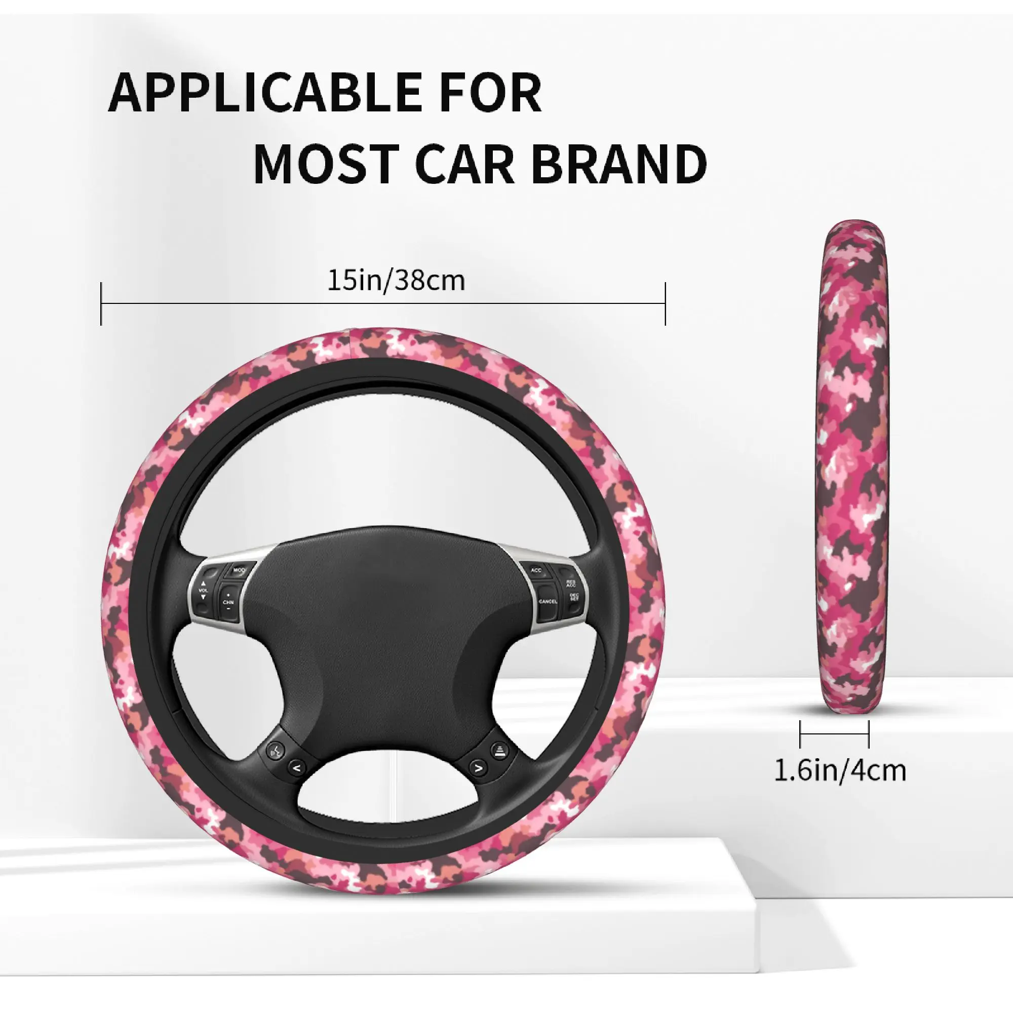 Camo Camouflage Car Steering Wheel Cover 38cm Anti-slip  Steering Wheel Protective Cover Colorful Car Accessories - view 5