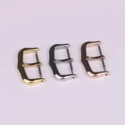 XIANERSHANG Top C-artier Belt Buckle 316L Polishing Stainless Steel Pin Buckle 12MM 14MM 16MM 18MM Gold Clasp Watch Accessories