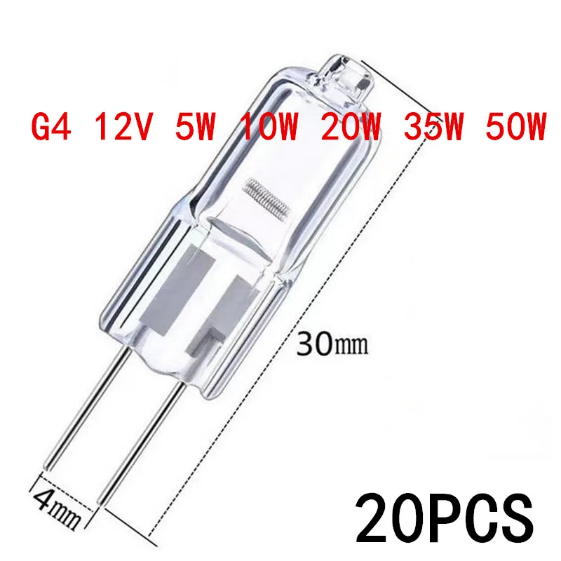 1/5/10/20PCS G4 12V 5W 10W 20W 35W 50W Halogen Bulbs JC Bi-Pin Warm White LED Replacement Capsule Lamp for Lighting